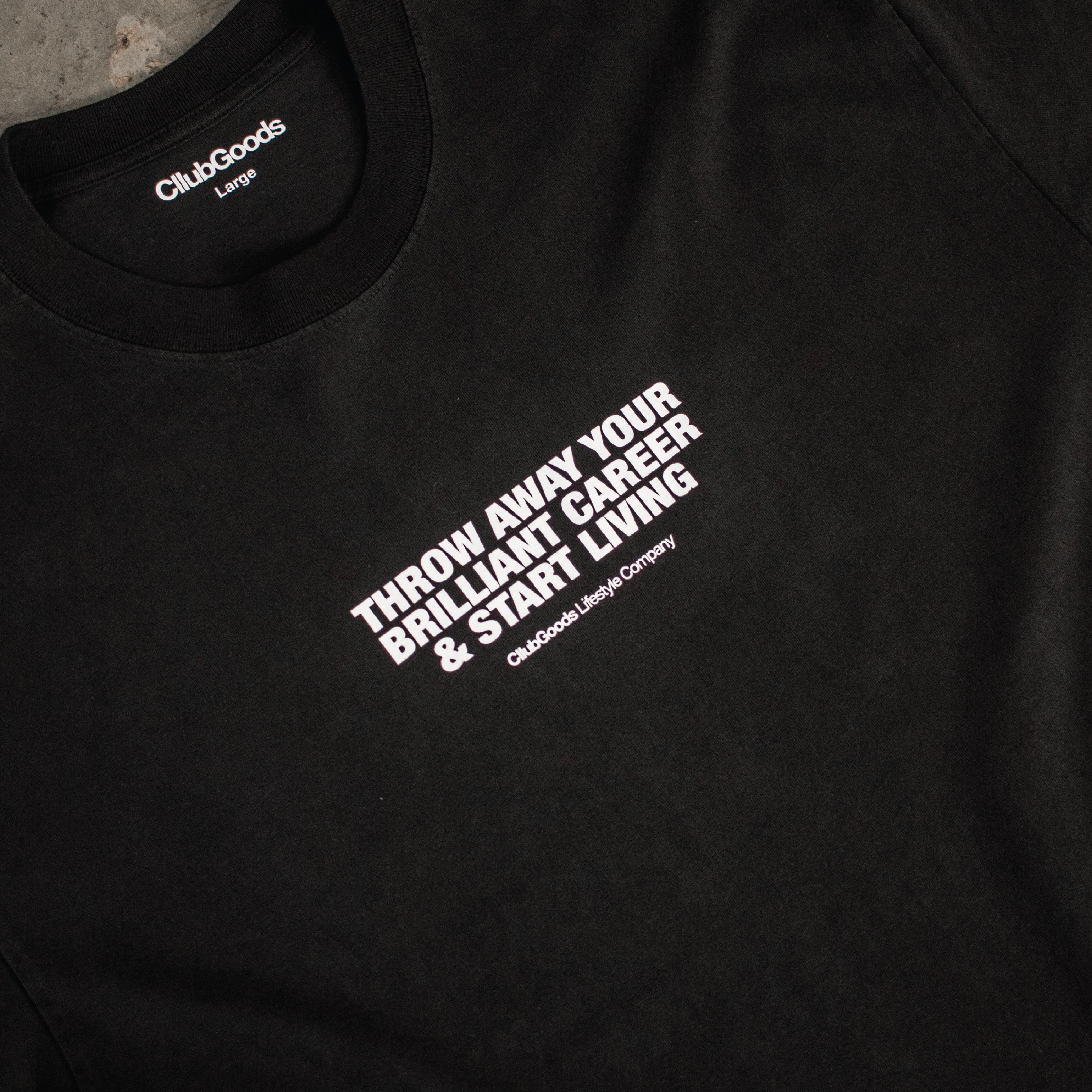 Career T Faded Black