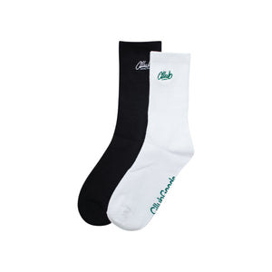Embroidered Script logo socks