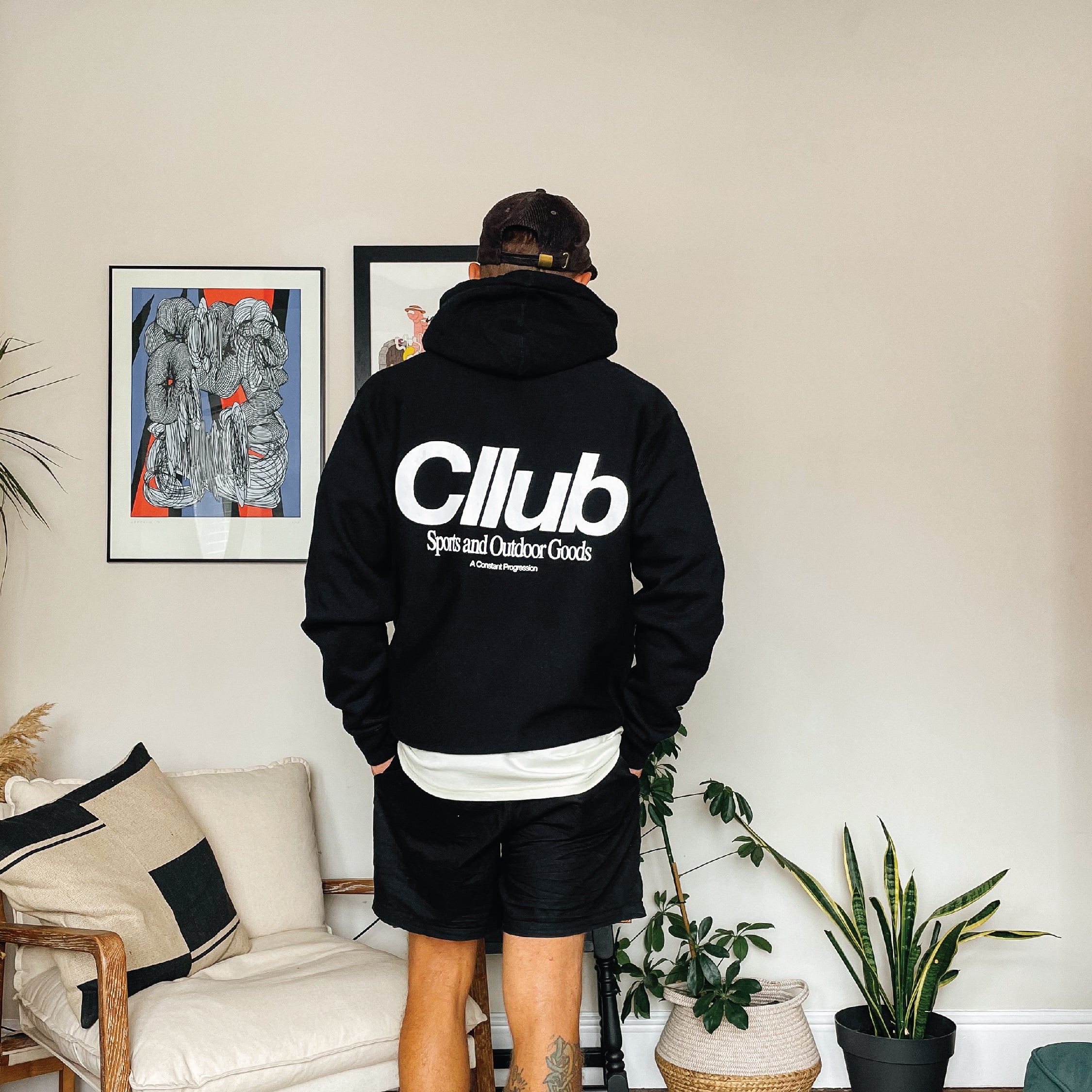 Cllub heavyweight hoodie Black