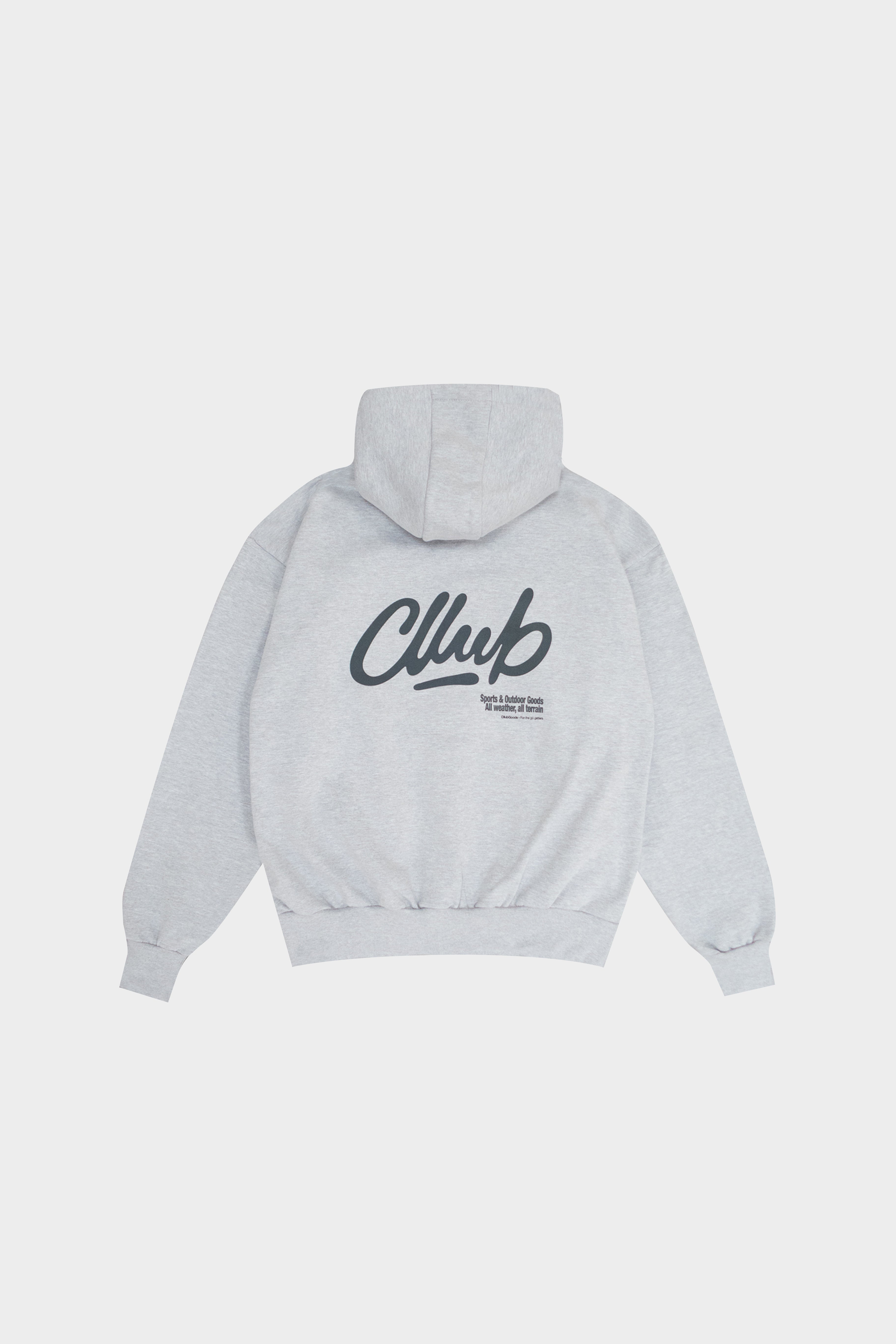 SCRIPT HOODIE MARL GREY