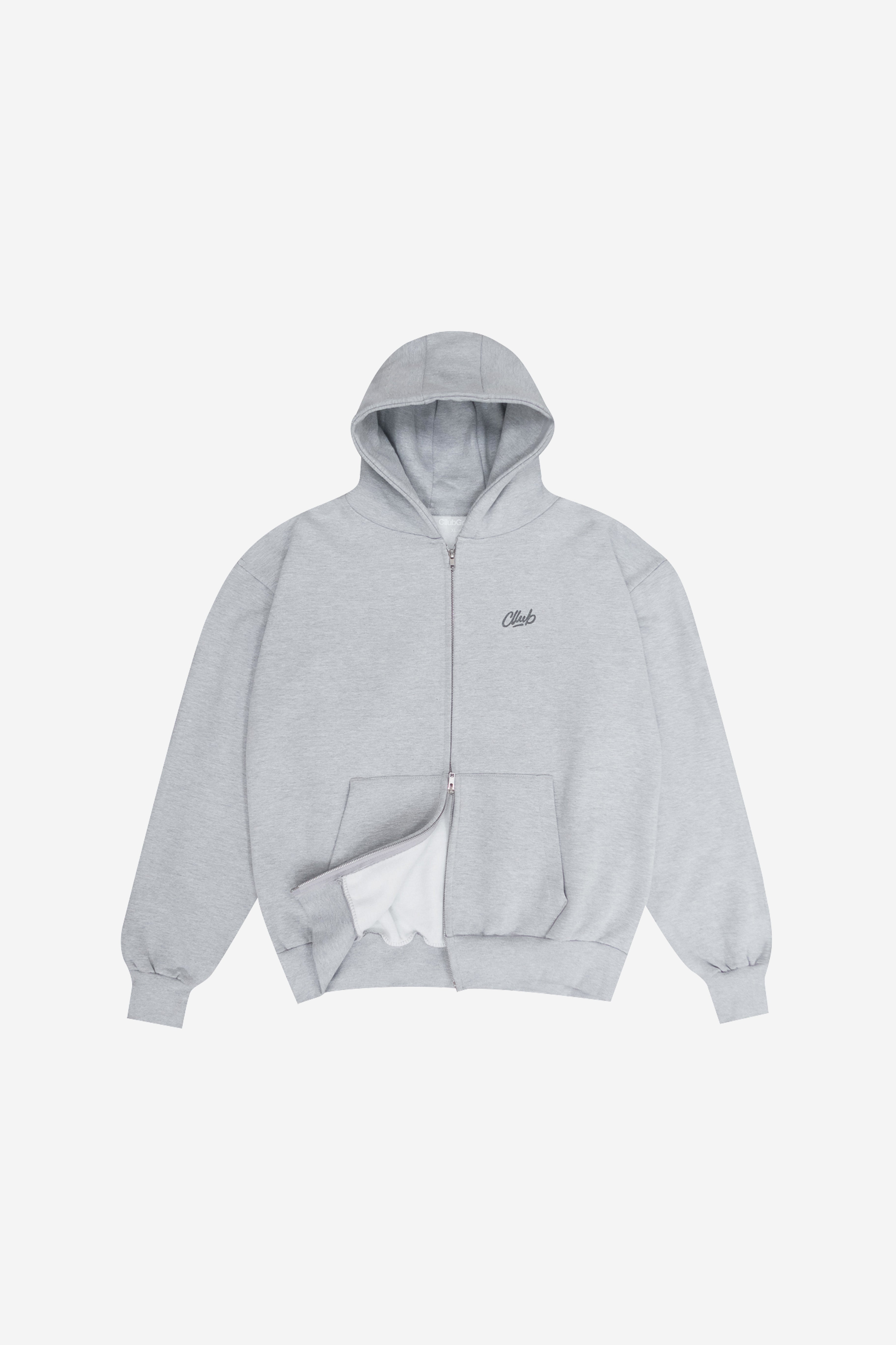 SCRIPT HOODIE MARL GREY