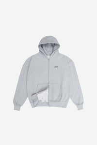 SCRIPT HOODIE MARL GREY